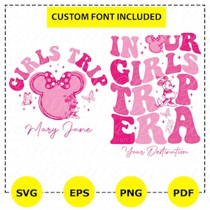 Viaje de chicas a Disney 2025 personalizado en formato SVG, Viaje de chicas personalizado en nuestra época en formato SVG, Descarga instantánea, Mejores amigas de Disney, Vacaciones de chicas en Disneyland 2025