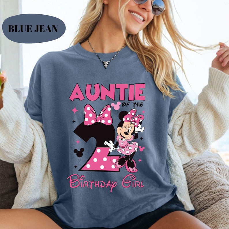 PNG personalizado de Minnie Mouse para el segundo cumpleaños, gráfico de camiseta familiar a juego (descarga digital) imagen 6