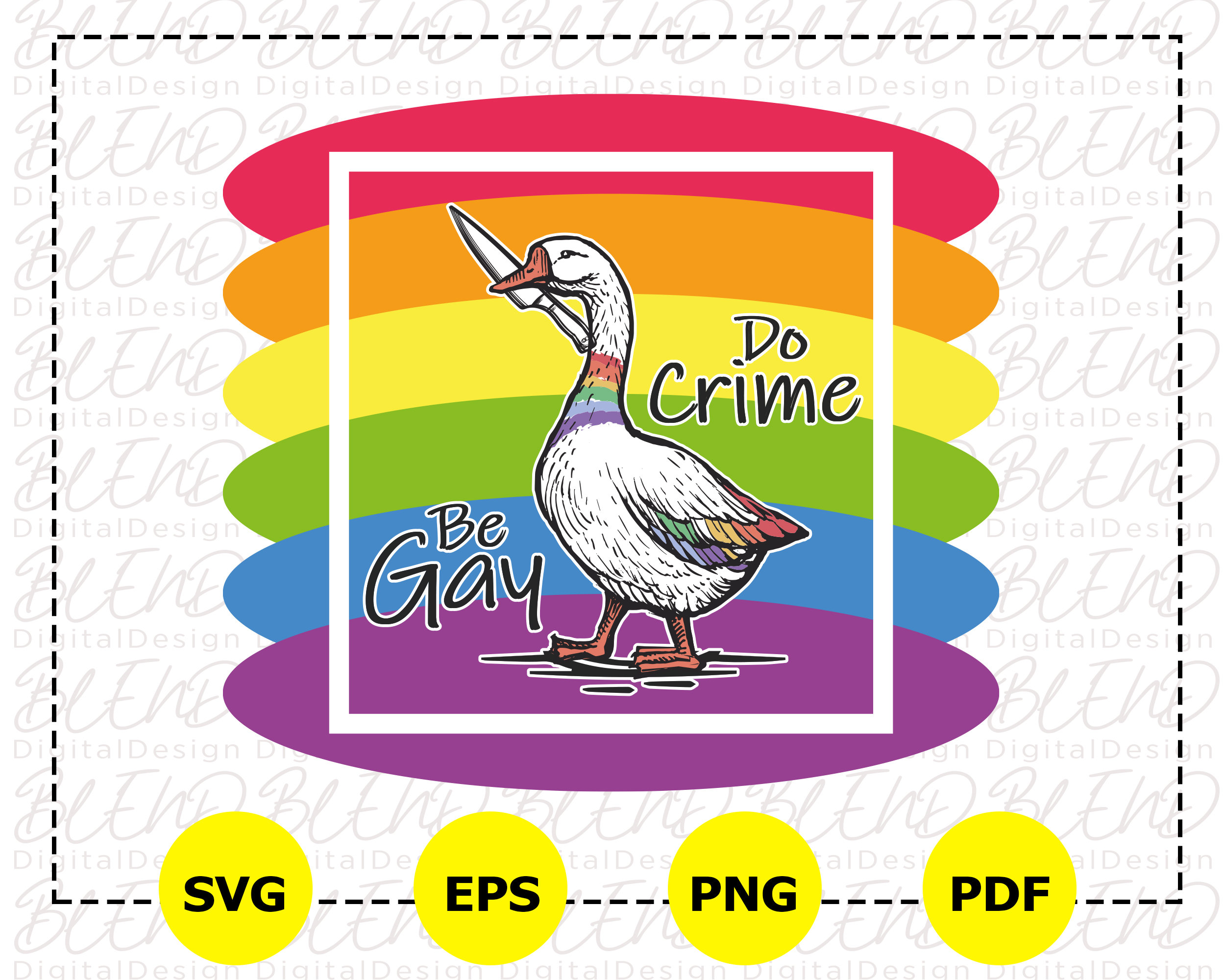 Be Gay Do Crime Svg Funny Duck Goose Svg Gay Pride Svg - Etsy UK