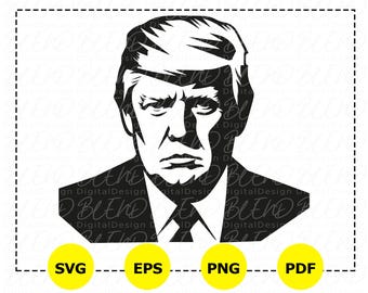 Portrait de Donald Trump (svg, png, eps, pdf) - Téléchargement d'art numérique