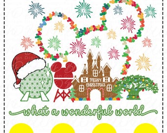Christmas Theme Park SVG, Magical Castle, Family Trip (Digital Download)