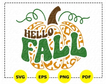 Leopard Kürbis SVG, PNG, PDF (Digitaler Download)