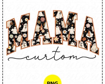 Personalized Spooky Mama PNG, Halloween Design (Digital Download)