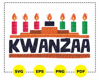 Kwanzaa Candles Svg, Kwanzaa Clip Art, African Holiday, Kwanzaa Party Feast,Kwanzaa Svg,Kwanzaa Shirt Svg,Kwanzaa Decoration,Kwanzaa Sticker