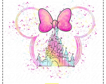 Magic Kingdom Minnie Png, Disneyland Shirt Png, Cute Minnie Design, Water Color Disney Squad Png, Digital download