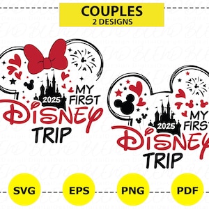 Meine erste Reise 2025 svg Bundle, Familienreise 2025 svg, Familienurlaub, Friend Squad svg, Vacay Mode, Magical Kingdom svg, Disneyland Familienreise