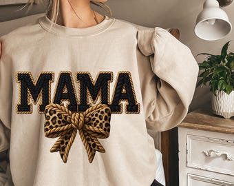 Coquette Mama PNG, Latch Hook Yarn Leopard Coquette Png, Crochet Coquette Bow Png, Trendy Mom Shirt Png, Mother's Day Gift, Digital Download