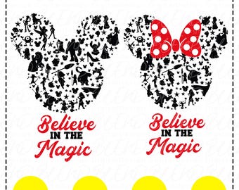 Disney Princess SVG, Mickey Minnie, Believe in Magic (Digital Download)