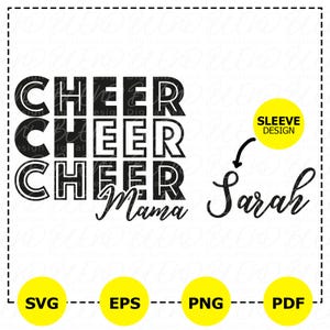 Personalized Cheer Mama Svg, Proud Cheer Mom Svg, Cheer Cut File, Cheer Mama Svg, Cheer Squad Svg, Cheer Life Svg, Cut files for Cricut