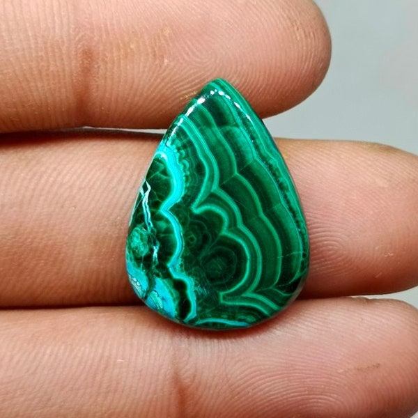 Very Rare! Chrysocolla Malachite Natural, Smooth Chrysocolla Malachite Gemstone Wholesaler Price Loose Stone(Size 24X18X4 mm) 19 Cts. A-1421