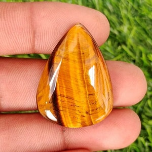 Tiger Eye Loose Stone For Jewelry Making 35 Cts Top Quality Natural Tiger Eye Gemstone A-2123 Natural Top Flashy Tiger Eye Cabochon