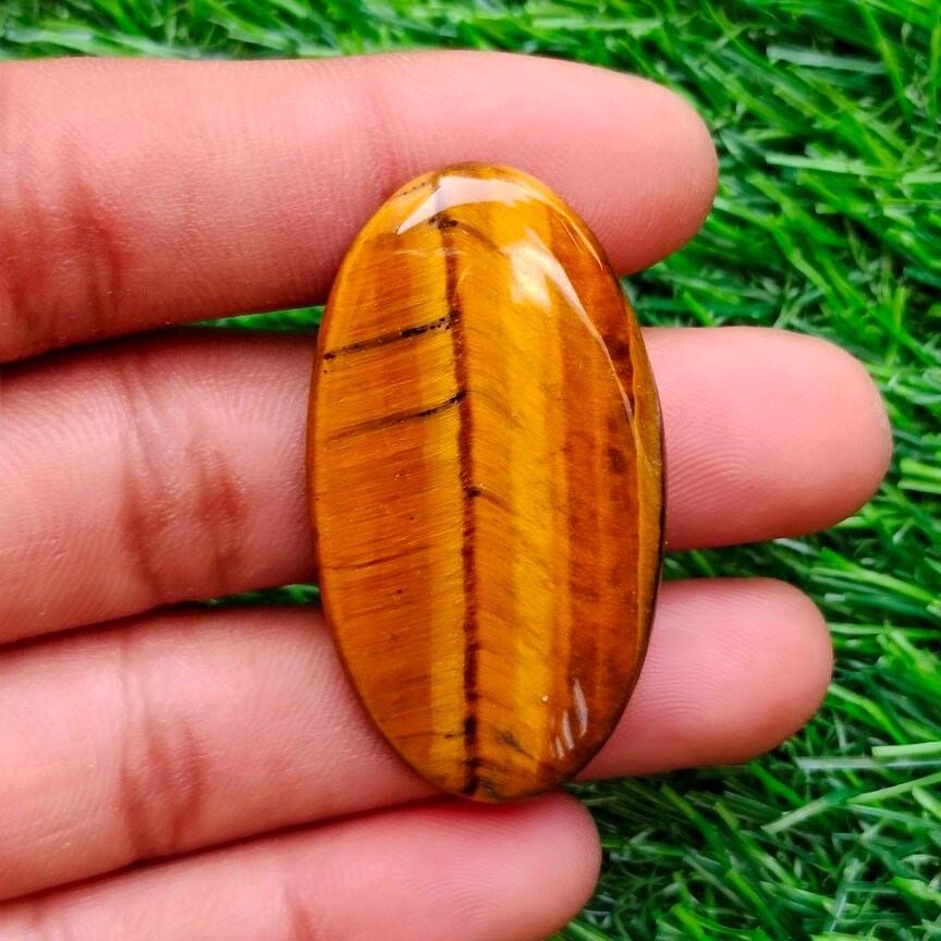 Tiger Eye Loose Stone For Jewelry Making 35 Cts Top Quality Natural Tiger Eye Gemstone A-2123 Natural Top Flashy Tiger Eye Cabochon