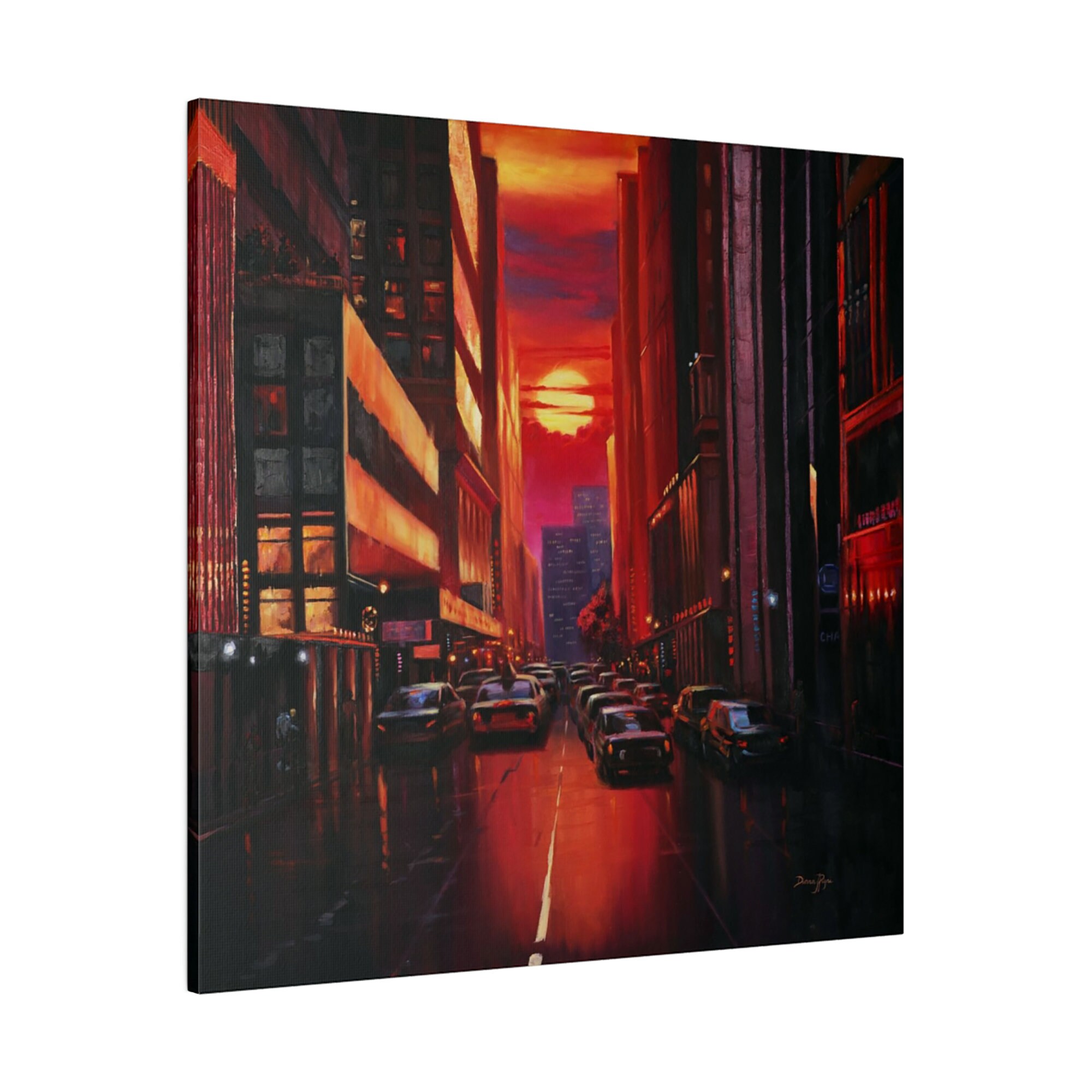 New York Skyline Painting Cityscape Canvas Print City Painting City