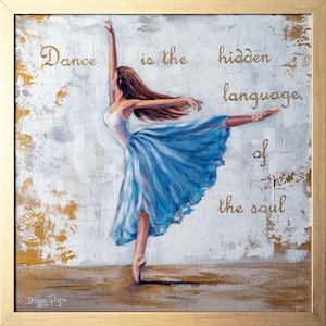 Ballerina Tänzer Leinwanddruck Balletttänzer Figurative Kunst Abstraktes Ballett Gemälde auf Leinwand von DianaArtPrintShop