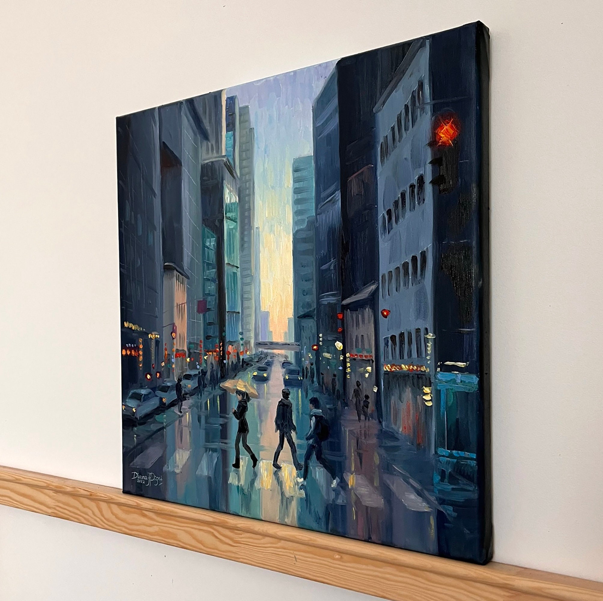 Painting New York Painting Cityscape Canvas Print Large Painting City ...
