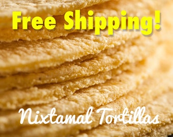 Homemade Fresh Mexican Nixtamal maize Corn Tortillas - Healthy - Free of preservatives