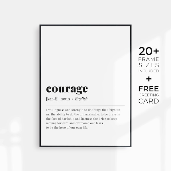 Courage Poster Etsy