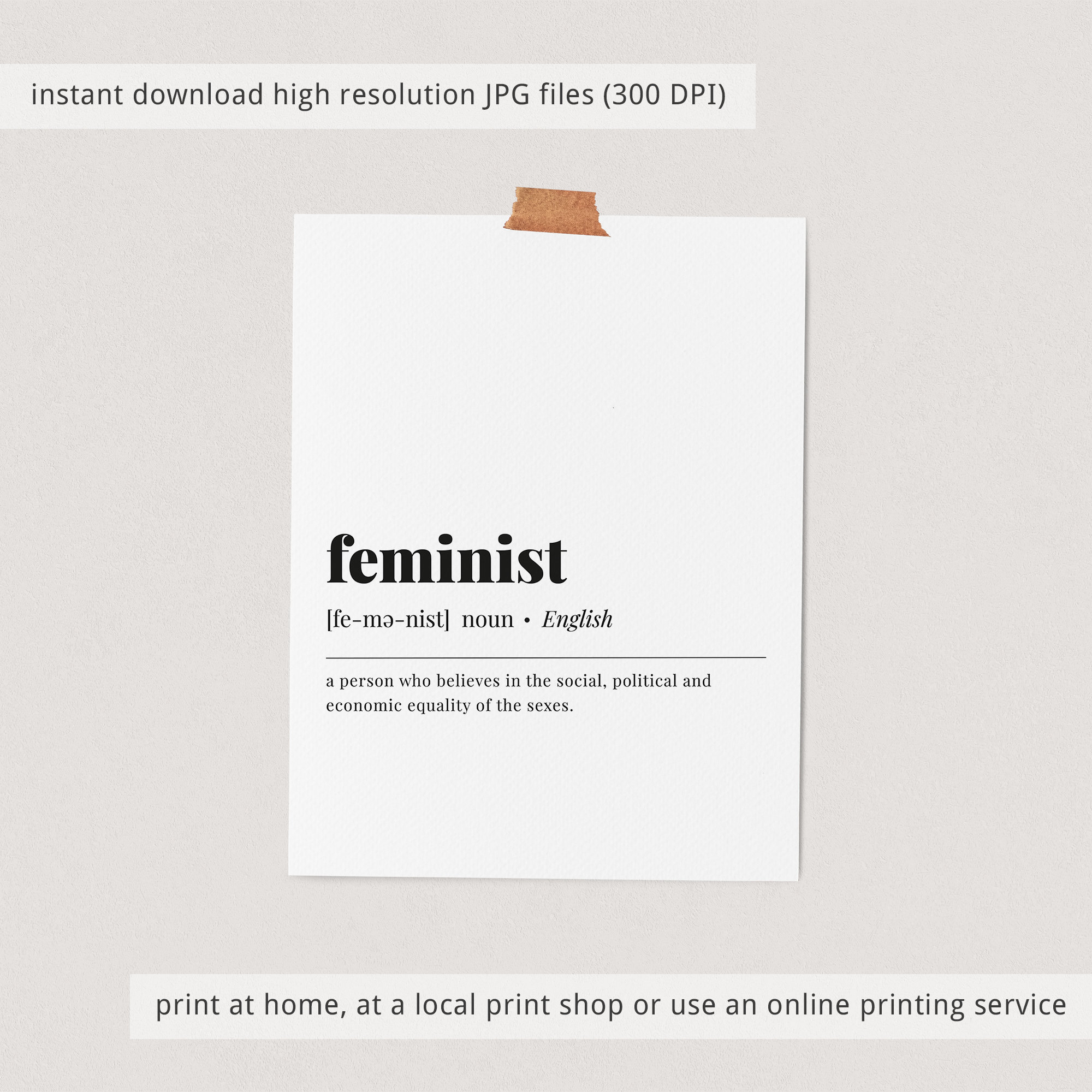 Feminist Poster Printable Wall Art Women's Day Gift for Feminist Print ...
