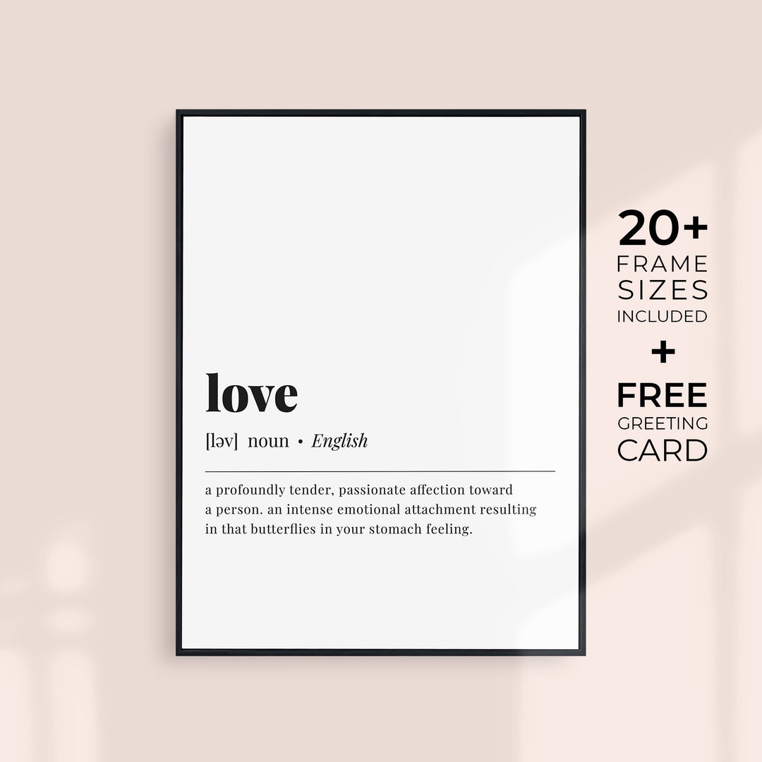 Love Definition Print Love Dictionary Art Love (Instant Download) 