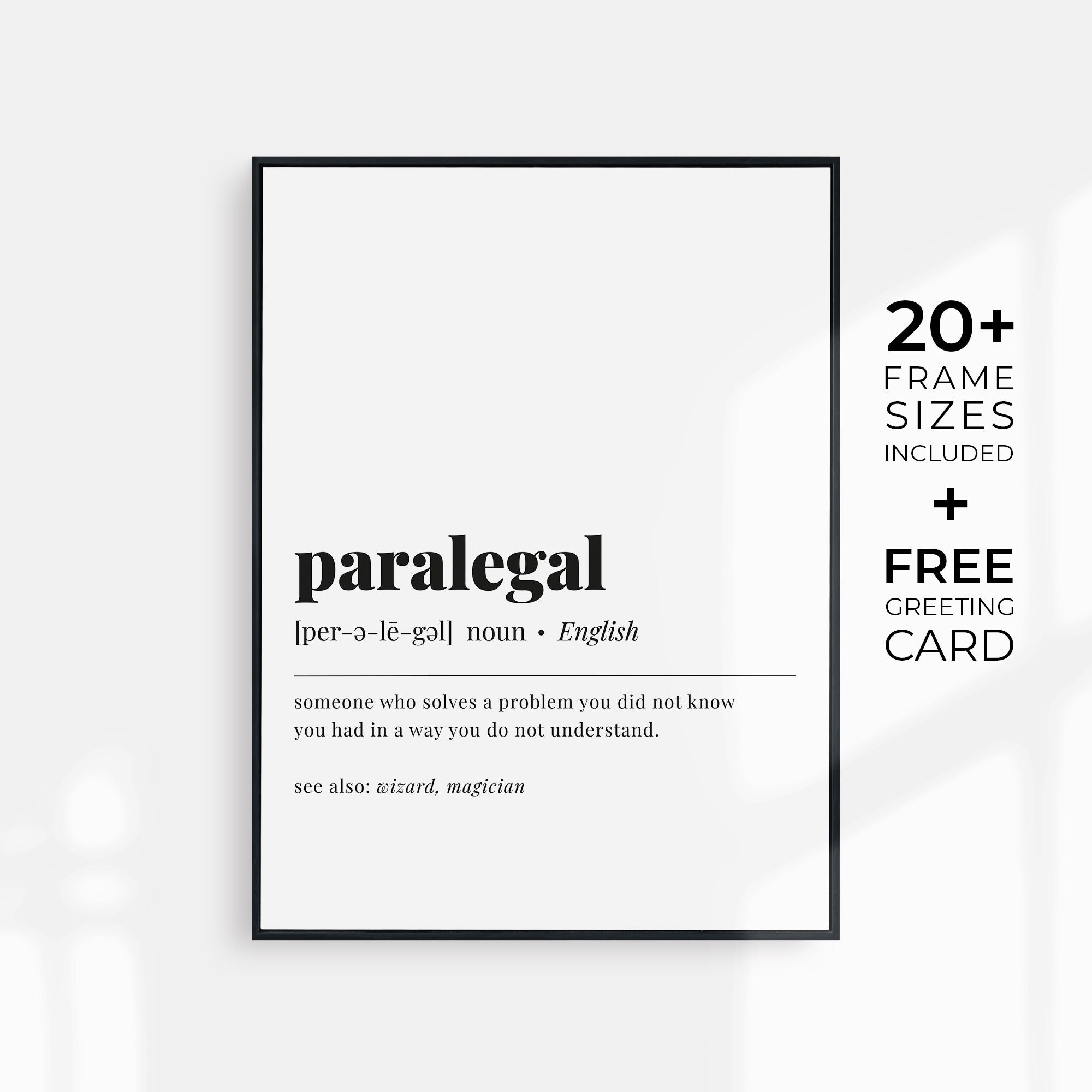 Paralegal Gifts Printable Paralegal Definition Print Paralegal - Etsy