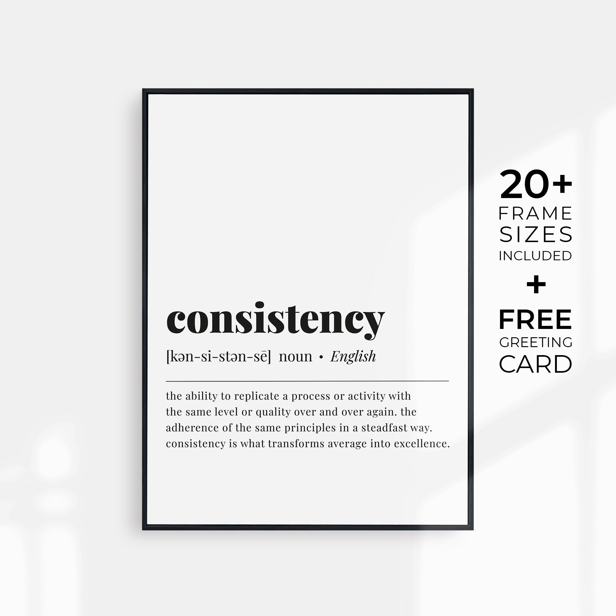 Consistency Definition Printable Consistency Quotes Motivational Wall ...