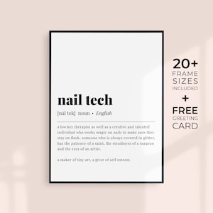 Nail Tech Print Nail Tech Gifts Nail Technician Quote Printable Nail Art Gift for Nail Tech Download Nail Salon Decor Thank You Nail Tech