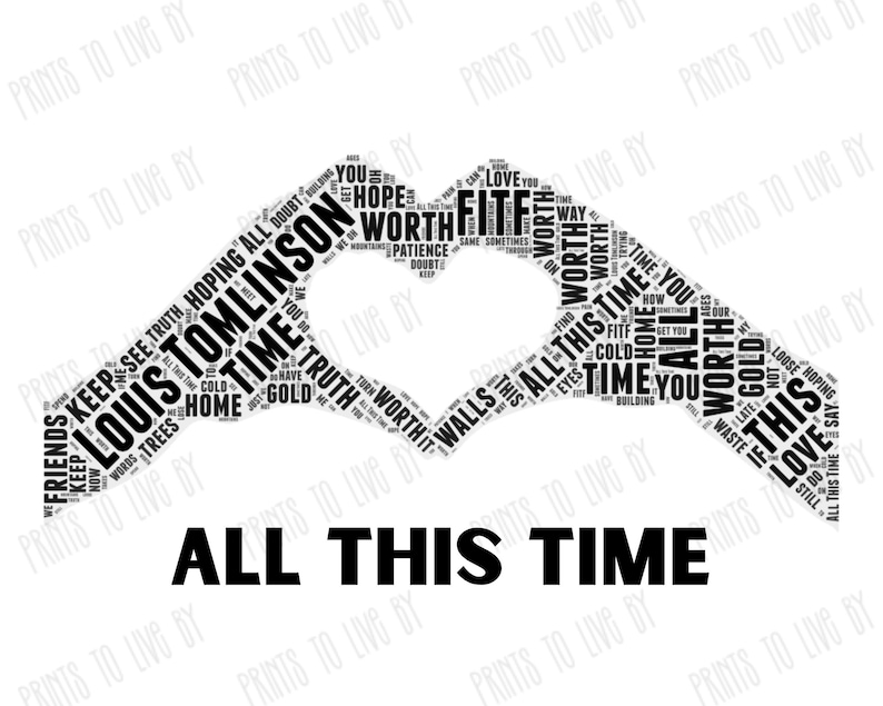 All this time lyrics digital png svg image of two hands making a heart