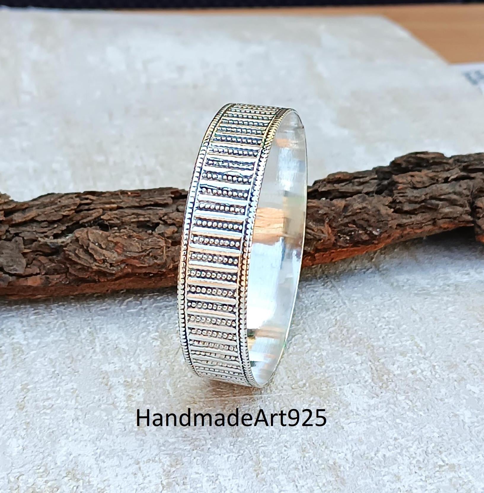 【Genri Lux 925SILVER HAND MADE BANGLE】 Handmade 925 Sterling Silver Bangle: Designer Wedding Jewelry - Etsy