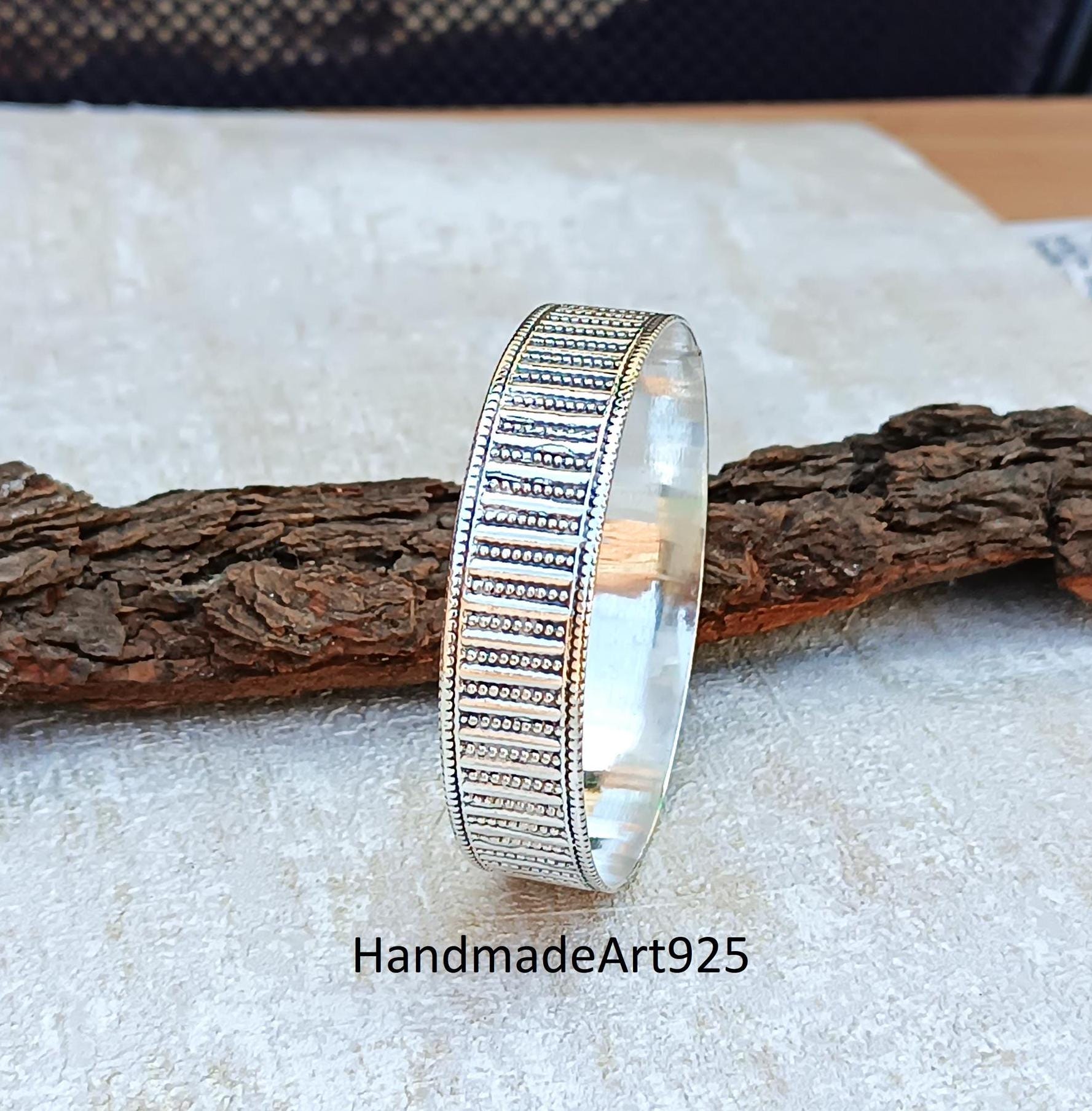 【Genri Lux 925SILVER HAND MADE BANGLE】 Handmade 925 Sterling Silver Bangle: Designer Wedding Jewelry - Etsy
