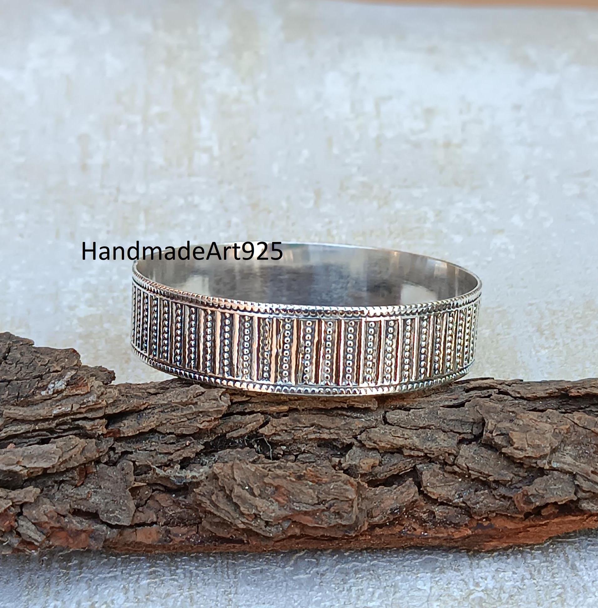 Handmade 925 Sterling Silver Bangle: Designer Wedding Jewelry - Etsy