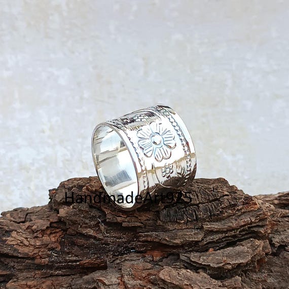Handmade Sterling Silver Flower Ring: Women's Wedding Jewelry - Etsy