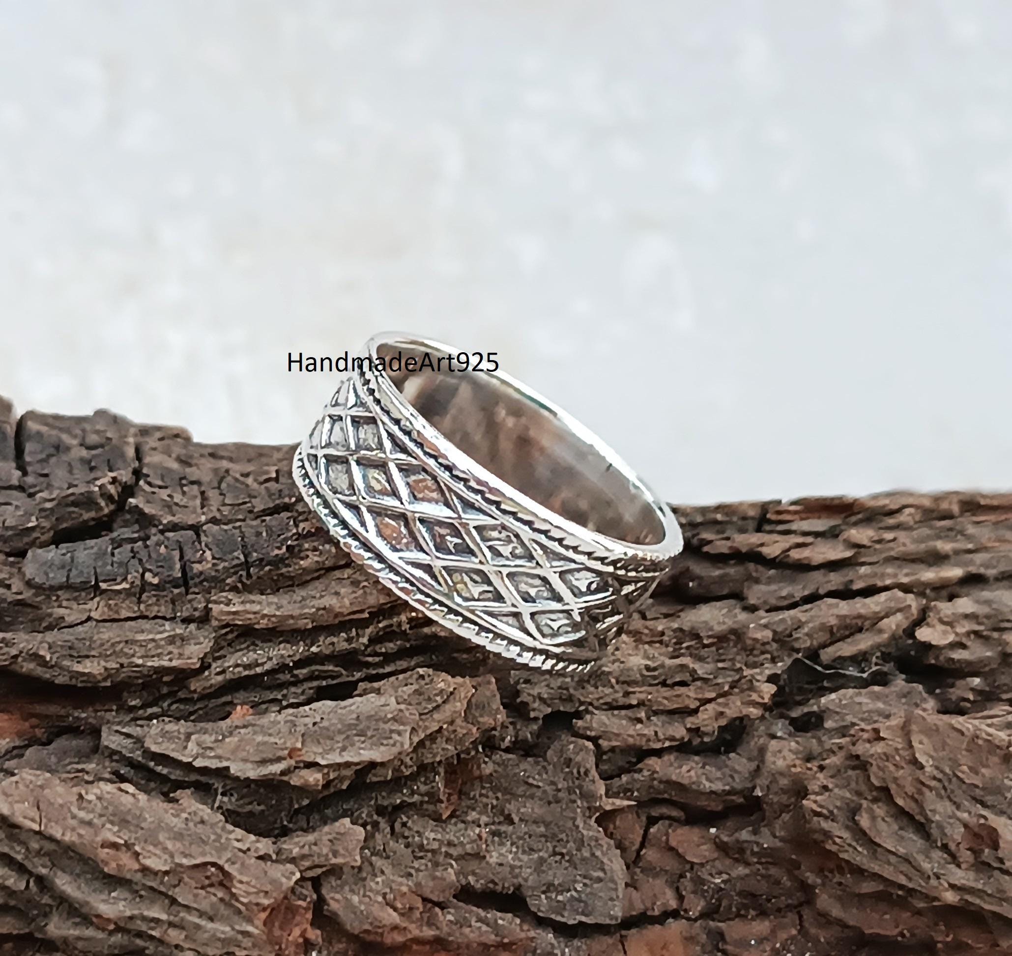 Handmade Sterling Silver Band Ring: Statement Thumb Ring - Etsy