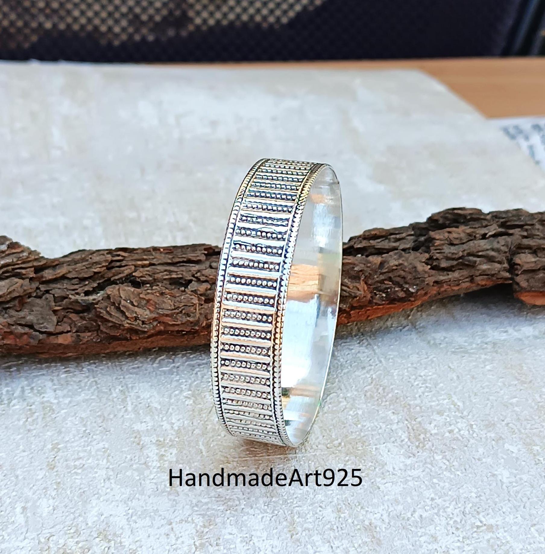 Handmade 925 Sterling Silver Bangle: Designer Wedding Jewelry - Etsy