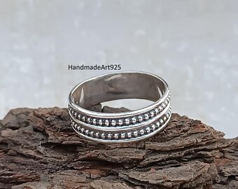Handmade Wide Sterling Silver Band Ring: Statement Thumb Ring