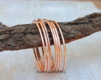 Pulsera fina de cobre hecha a mano - Joyería de cobre puro
