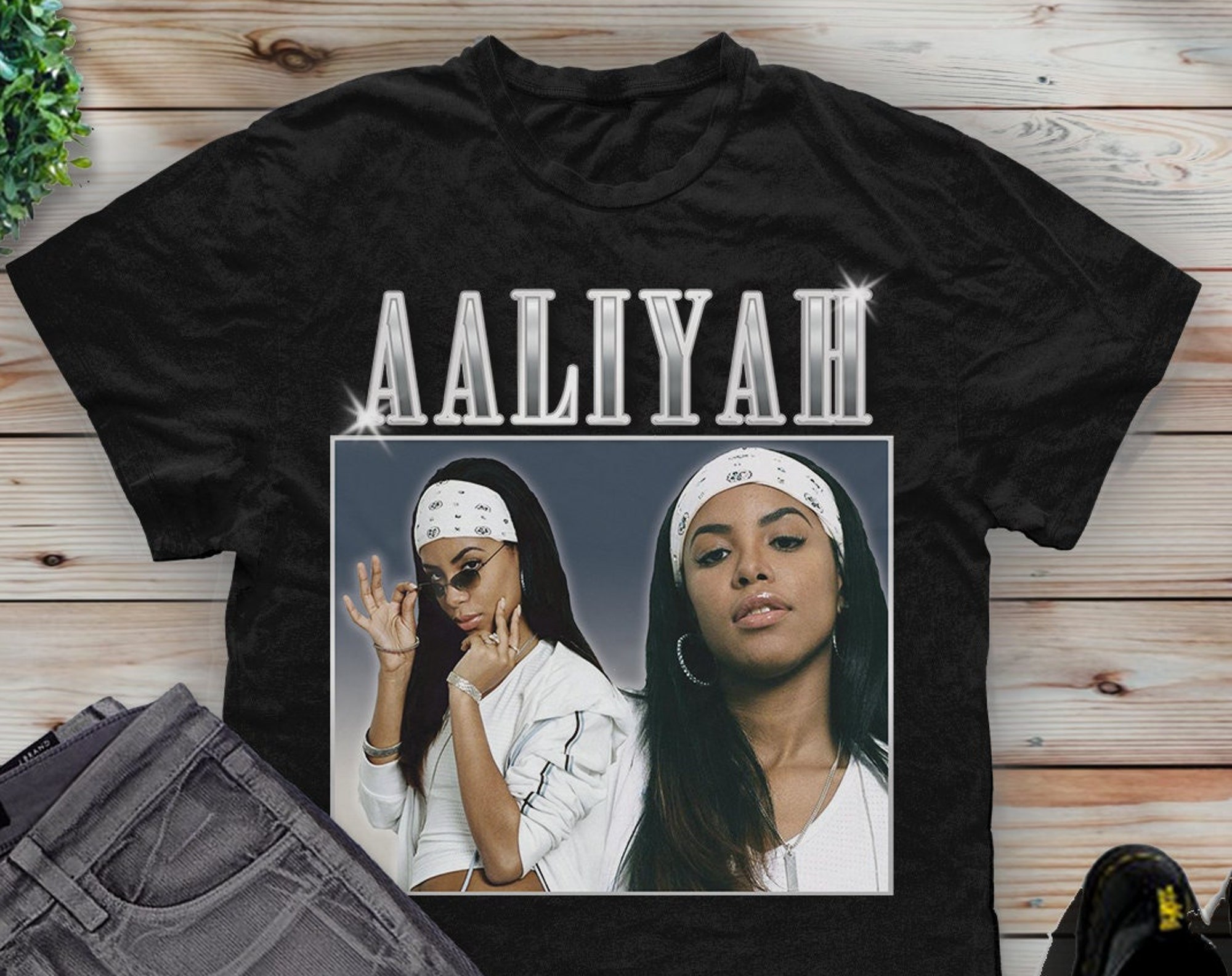 Discover Aaliyah Vintage Raptee T-Shirt Vintage Shirt, Rap Bootleg '90 unisex tshirt