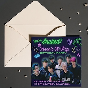 Invito personalizzato compleanno Stray Kids K Pop