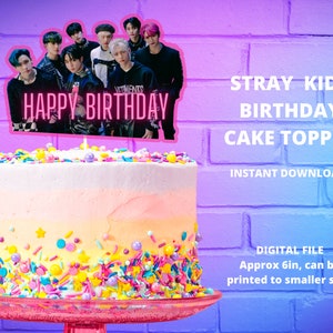 Stray Kids Cake Topper K Pop Birthday Party Decor