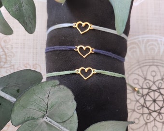 Makramee-Knoten Armband "Herz" / Liebe / Geschenk / Jahrestag / Valetinstag