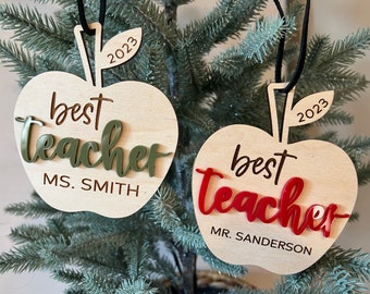 Teacher Gift Card Holder, Personalized Gift Card Ornament for Teacher, Gift from Student, Holiday, Back to School, Teacher Appreciation Gift