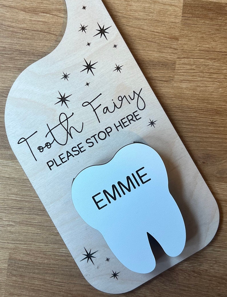 Tooth Fairy Door Hanger Personalized | Custom Money Tooth Holder - Etsy