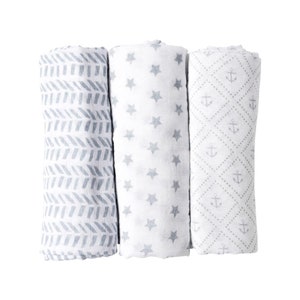 Baby Swaddle Decke, Baumwolle Baby Wrap, Musselin Swaddle, Gauze Decke, Gender Neutral Baby Geschenk, Unisex47x47 inch