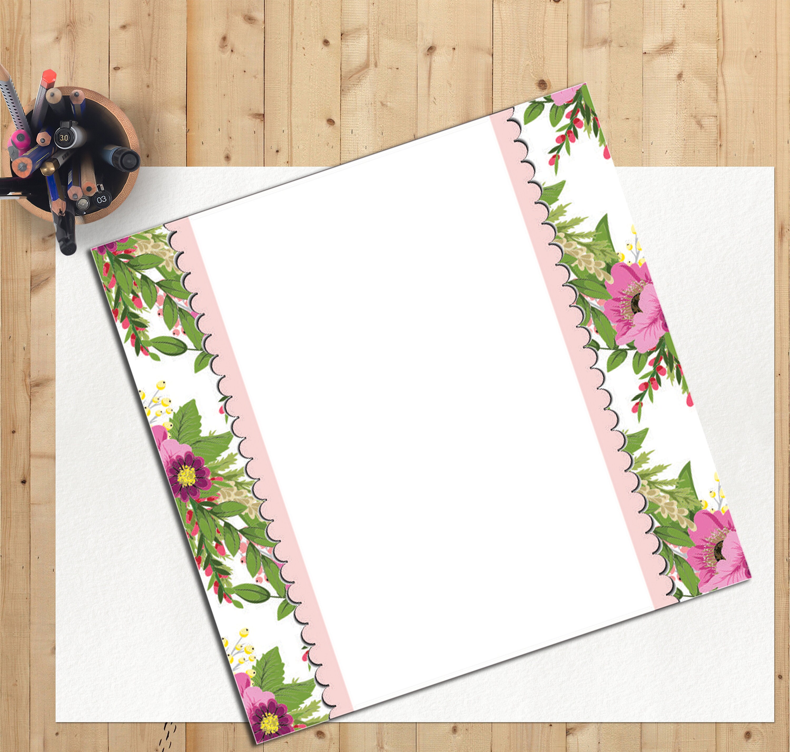 Paper Instant Download Wedding Invitation Blank Invitation Card