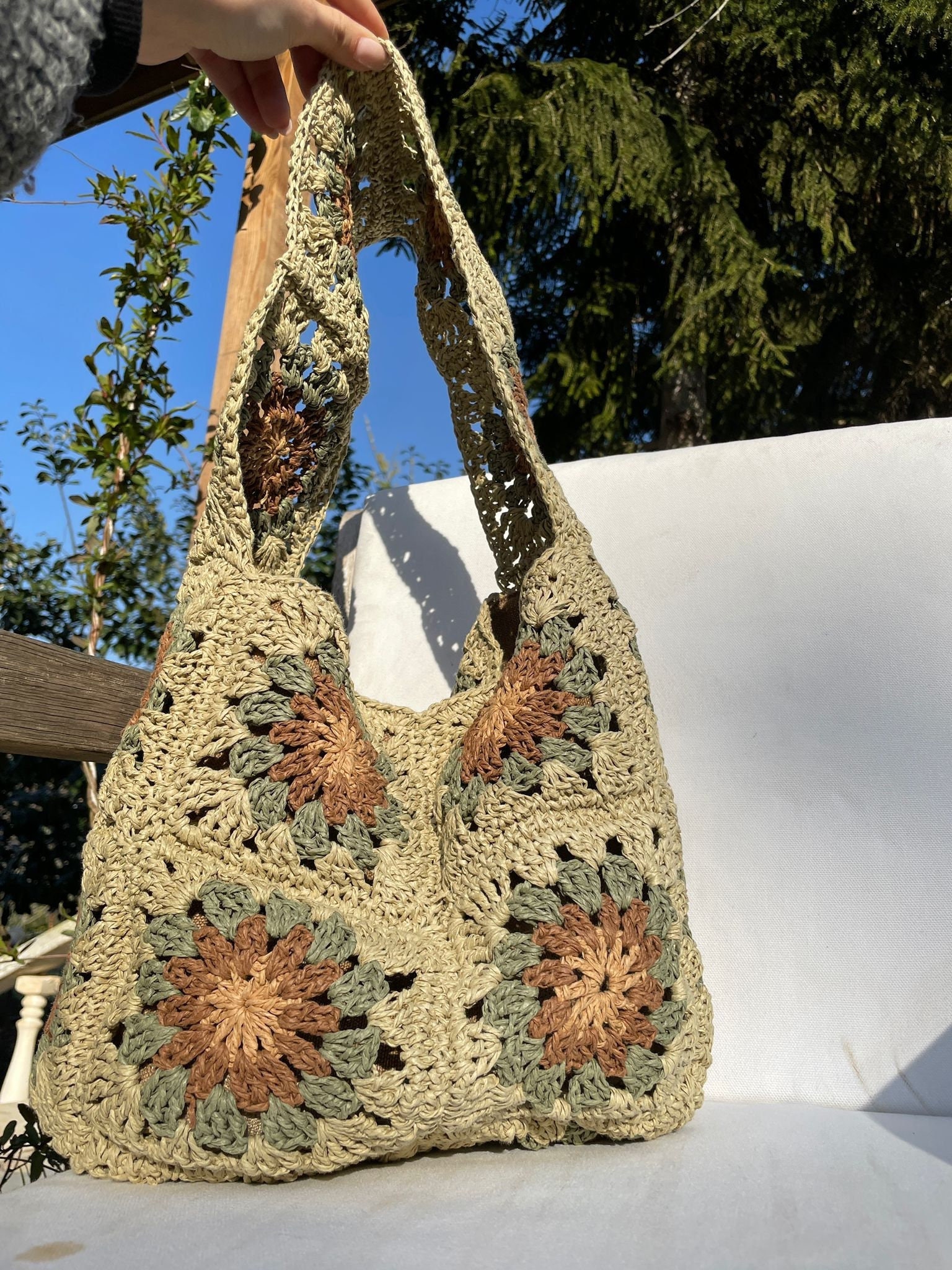 Crochet Granny Square Bag Crochet Handmade Bag Shoulder Bag - Etsy