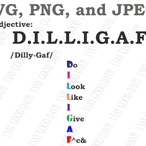 D.I.L.L.I.G.A.F explicit Do I Look Like I Give A Fuc& / Digital Download Cut File / svg, png, jpg 300dpi / for tshirts