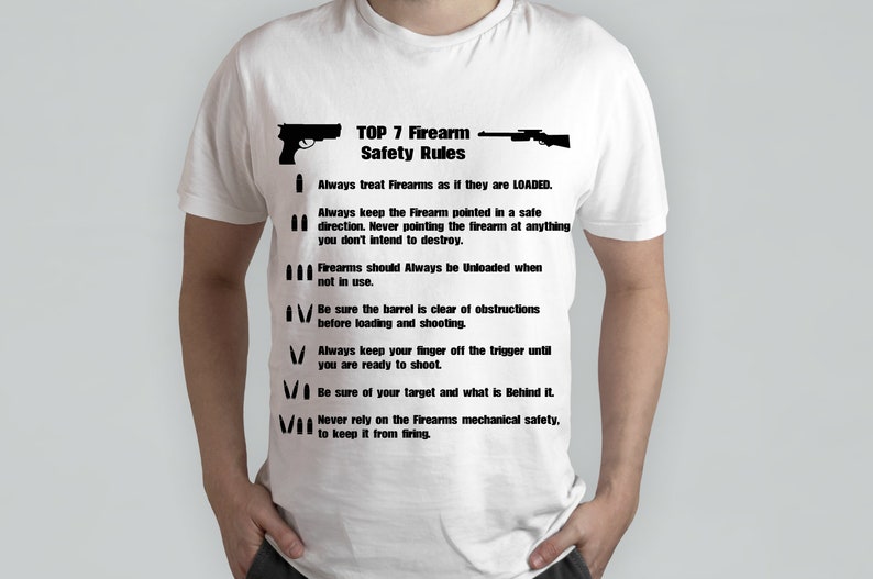 Top 7 Firearm Safety Rules / PNG, JPEG, and SVG / 300dpi / Gun Safety