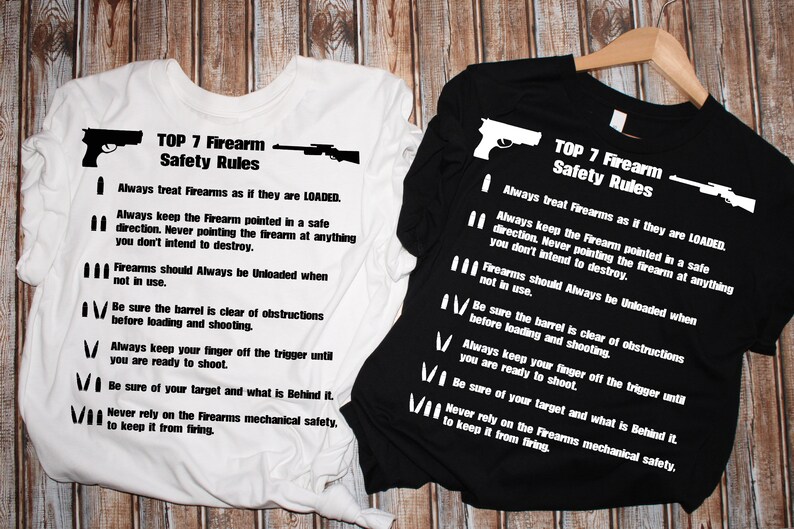 Top 7 Firearm Safety Rules / PNG, JPEG, and SVG / 300dpi / Gun Safety
