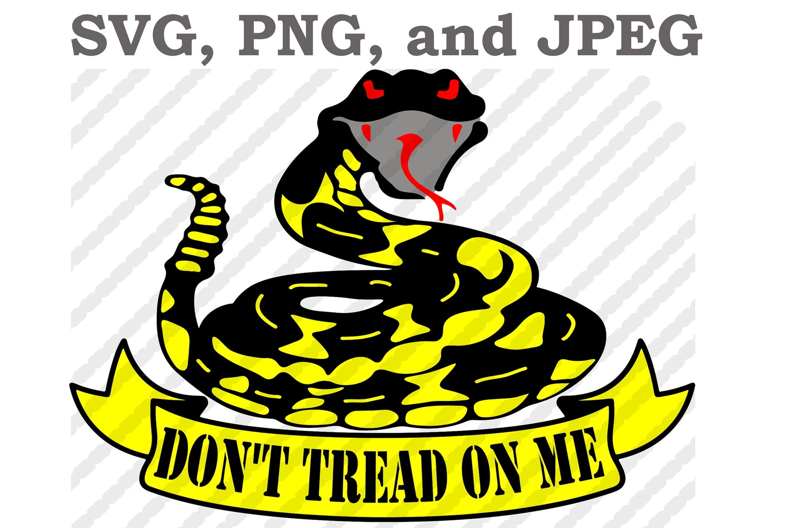 Do Not Rattle Don't Tread on Me Rattle Snake (yellow and Black) \ Cut File \ Svg Jpg ...