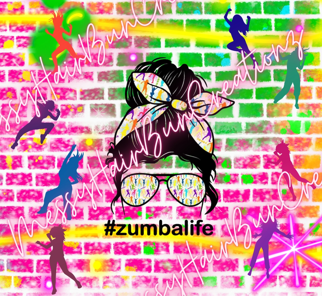 Zumba Tumbler Sublimation Wrap 20 Oz Skinny PNG Etsy