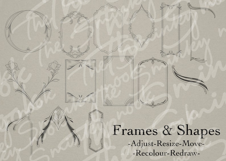 Neo Traditional Frames and Shapes/ Art Nouveau Designs, Tattoo Designs ...